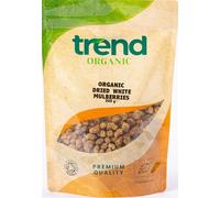 Trend Organic Dried White Mulberries, High in Fibre, Natural Sugars, and Vital Minerals, Certified Organic, Vegan, GMO-Free, No Additives No Preservatives, Unsulphured, Raw, 500g