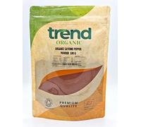 Trend Organic Ground Cayenne Pepper 100g - Certified Organic Cayenne Hot & Aromatic Spice, Non-GMO, Additive-Free, Resealable Pouch, Perfect for Cooking, Seasoning & Marinades
