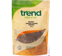 Trend Organic Ground Flaxseed (Brown), Milled Linseed Seeds, High in Protein, Rich in Fibre and Omega-3s, Certified Organic, Vegan, GMO-Free, No Additives, No Preservatives, Raw Whole Seeds, 500g