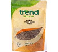 Trend Organic Ground Flaxseed (Brown), Milled Linseed Seeds, High in Protein, Rich in Fibre and Omega-3s, Certified Organic, Vegan, GMO-Free, No Additives, No Preservatives, Raw Whole Seeds, 1kg