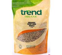 Trend Organic Hemp Seeds 1kg- A Rich Source of Plant Protein, Fibre, Healthy Fats, and Essential Nutrients - Perfect for Smoothies & Salads - Certified Organic, Vegan, GMO-Free, No Additives, Raw