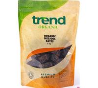 Trend Organic Medjool Dates, Nutritious Snack with Natural Sugars and Dietary Fibre - Ideal for Baking and Cooking - Certified Organic, Vegan, GMO-Free, No Additives No Preservatives, Raw, 1kg