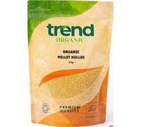 Trend Organic Millet Hulled, 1kg-Versatile Whole Grain, Rich in Fibre, Protein, Vitamins and Minerals, Certified Organic, Vegan, Non-GMO, No Additives No Preservatives, Raw