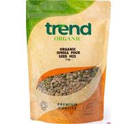 Trend Organic Omega Four Seed, 1kg - Mix of Pumpkin, Sesame, Flax, Sunflower Raw Whole Seeds - High in Protein, Rich in Fibre and Omega-3s, Certified Organic, Vegan Snack, Non-GMO, No Additives