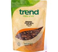 Trend Organic Pecan Nuts Halves - Perfect for Snacking, Baking, and Nutrient-Rich Recipes, Certified Organic, Vegan, Non-GMO, No Additives No Preservatives, High Fibre, High Protein, Raw, 250g