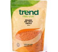 Trend Organic Red Split Lentils Ideal for Soups, Salads, and Main Courses with Its Hıgh Fibre, High Protein Content, Certified Organic, Vegan, Non-GMO, No Perservatives or No Additives, Raw, 500g