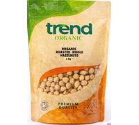 Trend Organic Roasted Whole Hazelnuts, 1kg - Nutrient-Rich Snack, Good for Baking, Cooking, Certified Organic, Vegan, Non-GMO, No Additives No Preservatives, High in Protein, Fibre, and Healthy Fats