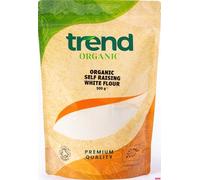 Trend Organic Self Raising White Flour, 500g - for Wholesome Baking and Cooking with Easier Culinary Experience, Certified Organic, Vegan, Non-GMO, No Additives No Preservatives, Unbleached