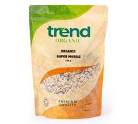 Trend Organic Super Muesli No Added Sugar, Nutrient-Packed Blend with Chopped Dried Fruits, Nuts & Seeds, Perfect for a Wholesome Breakfast, Vegan, Certified Organic, GMO-Free, No Preservatives, 500g