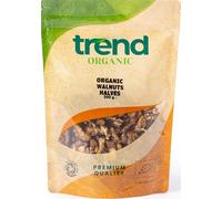 Trend Organic Walnuts Halves - Ideal for Snacking, Baking, and Nutrient-Rich Recipes, Certified Organic, Vegan, Non-GMO, No Preservatives, High Fibre, High Protein, Raw, 500g