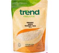 Trend Organic White Basmati Rice with Light and Fluffy, 500g - Delicate Flavour - Perfect for Biryanis, Pilafs, and Curries - Certified Organic, Vegan, GMO Free, No Preservatives, No Additives