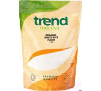 Trend Organic White Rice Flour with Mild Nutty Flavour - Ideal for Baking and Cooking with Its Nutrient-Rich Component - Certified Organic, Vegan, Non-GMO, No Additives No Preservatives, Raw, 1kg