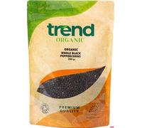 Trend Organic Whole Black Peppercorns, 250g - A Pure Spicy Bliss for Culinary Excellence - Certified Organic, Vegan, GMO-Free, Eco-Friendly Packaging