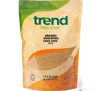 Trend Organic Wholemeal Couscous | Perfect for Salads, Stews, and Side Dishes | Light Fluffy Texture and a Mild Nutty Flavour | Certified Organic, Vegan, GMO Free, No Preservatives No Additives, 500g