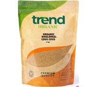 Trend Organic Wholemeal Couscous - Perfect for Salads, Stews, and Side Dishes - Light Fluffy Texture and a Mild Nutty Flavour - Certified Organic, Vegan, GMO Free, No Preservatives No Additives, 1kg