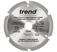Trend PCD Fibre Cement Circular Saw Blade, 115-305mm Dia. - FULL PCD BLADE RANGE