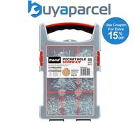 Trend PH/SCW/PK1 Pocket Hole Screws 850 Assorted Sizes in Organiser Course Fine