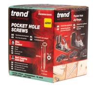 Trend Pocket Hole Screw Coarse Thread No.8 X 50Mm Pk 1 PH/8X50/200C