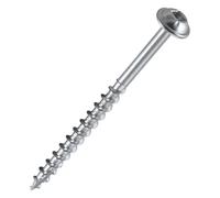 Trend Pocket Hole Screws for Softwoods, 63mm Long, Pack of 200, Coarse Self-Cutting Threaded Square Drive Screws, PH/8X63/200C, Silver
