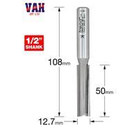 Trend Professional Two Flute Router Cutter Bit 3/83X1/2TC - 12.7x50mm, 1/2" Shank, Tungsten Carbide