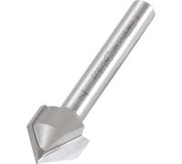 TREND Professional 11/31X1/4TC 1/4in Shank Two Flute Chamfer 'V' Groove Cutter 1/2in Diameter X 45 Degree Bevel