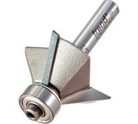 Trend Professional Guided Three Flute 45-Degree Chamfer Cutter, 1/4 Inch Shank, 34mm Cut Diameter & 11mm Cut Length, Tungsten Carbide Tipped, 41/5X1/4TC