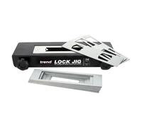 Trend Professional Lock Jig, Adjustable Fence for 34mm-58mm Doors, Quick-Release Clamps, 20 Interchangeable Templates, Lock/JIG/C
