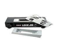 Trend Professional Lock Jig, Adjustable Fence for 34mm-58mm Doors, Quick-Release Clamps, 20 Interchangeable Templates, Lock/JIG/C