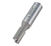 Trend Professional Straight Two Flute Router Cutter, 1/2 in Shank, 10mm Cut | Precision Straight Two Flute TCT Cutter For Clean Grooving In Wood, With 19mm Cut Length, 3/6X1/2TC
