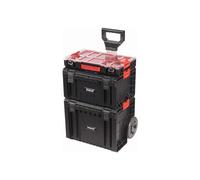 Trend ProTransit Modular Storage System 3 Piece Set with 28-Litre Cart, 5-Litre Medium Organiser & 19-Litre Box, IP54 Durable Tool & Accessories Storage for Professional Trades & DIY Use, MS/T/SET3/B