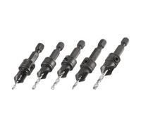 Trend Qr/cs/set Quick Release 5 Piece Countersink Drill Bit Set 1/4 Hex Shank