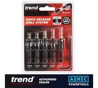 Trend 5-Piece Quick Release Countersink Set, 1/4 Inch Hex Shank, Tool Steel Body, HSS Drill Bit, 5 Pack, QR/CS/SET
