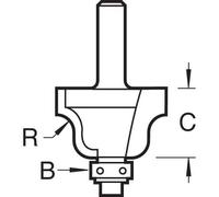 Trend TRADE RANGE Bearing Guided Roman Ogee Router Cutter 25.4mm 1/2"