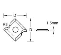 Trend Rota-Tip Blade 12X12Xr3Mm 1 Off Pk 1 RB/N