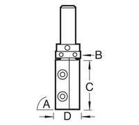 Trend Professional Rota-Tip Profiler Router Cutter, 1/2 Inch Shank, 19mm Cut Diameter & 29.5mm Cut Length, RT/71X1/2TC