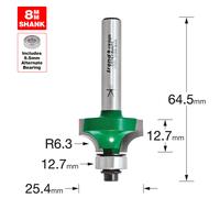 Trend Round Cutter Over 6.3mm Radius x 12.7mm Cutter C076X8MMTC