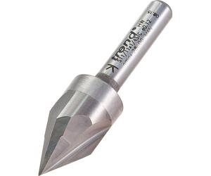 Trend S11/11X1/4STC Professional 1/4" Shank Bearing Guided 45°3 Flute Engraver Router Cutter Bit-Diameter 14.5mm Cutting Length Tungsten Carbide