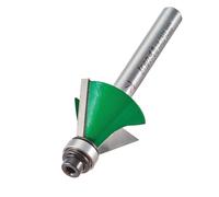 Trend CraftPro Chamfer Router Cutter Bit, 1/4 Inch Shank, 12.7mm Cut Diameter & 60 Degree V Groove, Tungsten Carbide Tipped, C138X1/4TC