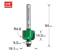 Trend CRAFTPRO Radius Bearing Guided Router Cutter