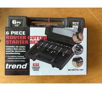 Trend 6 Piece Router Bit Starter Set, 1/2 Inch Shank, Tungsten Carbide Tipped, Storage Case Included, SET/SS11X1/2TC