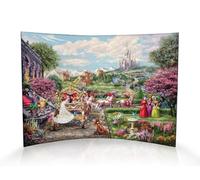 Trend Setters Disney - Cinderella Happily Ever After - Thomas Kinkade Studios - 10” x 7” Curved Acrylic Photo Print - Free Standing Décor - Officially Licensed Collectible