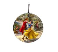 Trend Setters Disney- Snow White - Thomas Kinkade - 3.5" Starfire Prints Hanging Glass Print Accessory - Suncatcher Gift décor