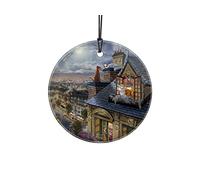 Trend Setters Disney - The Aristocats - Love Under the Moon - 3.5” Starfire Prints Hanging Glass Print Accessory - Officially Licensed Collectible | Complimentary Velveteen Gift Bag SPCIR1176