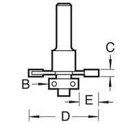 Trend CraftPro Slotting Router Cutter, 1/4 Inch Shank, 10mm Cutting Depth, 9.5mm Groove Depth, Tungsten Carbide Tipped, C148X1/4TC