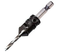 Trend Countersink Snappy SNAP/CS/3MMTC – 9.5mm TCT, adjustable 3mm HSS pilot, for 5mm screws