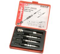 Trend Snappy 4-Piece Flip Over Driver Set, Quick Change & Efficient Piloted Countersinking, SNAP/FLIP/Set