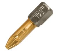 Trend Snappy No2 Pozi 25mm Insert Bits, 10-Pack, Titanium Nitride Coated, Enhanced Durability, Quick Release System Compatible, SNAP/IPZ2/10