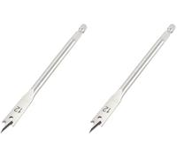 Trend Snappy 12mm Diameter Flat Bit with Centre Point & Cutting Spurs for Fast Drilling In Timber, SNAP/FB/12 (Pack of 2)