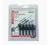 Trend Snappy 5 Piece TCT Drill Countersink for Wood Screws