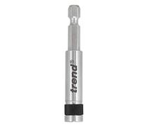 Trend Snappy 66mm Micro Diameter Magnetic Bit Holder, 25mm Bit Holder with Chuck Retention, Centrotec Compatible, SNAP/BH/M